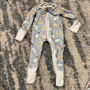Little sleepies brand blue baby One Piece size 0-3 months